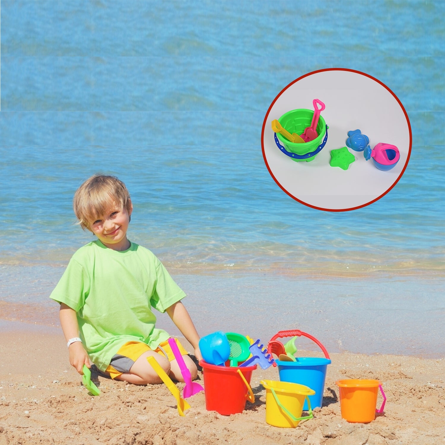 4486 Sand Game Castle Building Plastic Beach Toy Set for Kids Summer Fun Creative Activity Playset& Gardening Tool with Accessories & Bucket-Pack of 6 Pcs DeoDap 4486 Sand Game Castle Building Plastic Beach Toy Set for Kids Summer Fun Creative Activity Playset& Gardening Tool with Accessories & Bucket-Pack of 6 Pcs DeoDap